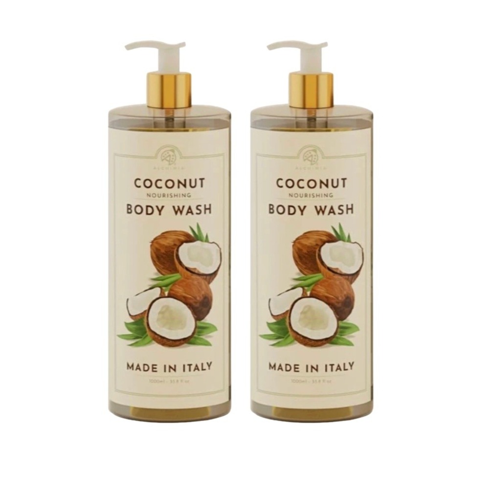 2 Alchimia Coconut Nourishing Body Wash 33.8 fl oz / 1000ml Made in Italy